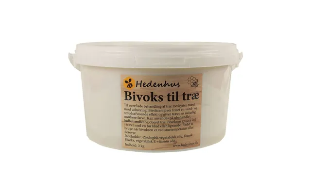 Bivoks Til Træ 3 Kg - Naturlige Ingredienser, Økologisk Vegetabilsk Olie, Dansk Bivoks