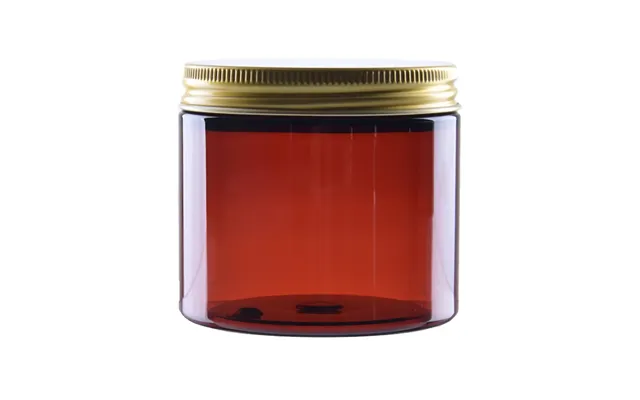 Brun Pet Bøtte 200 Ml Med Guld Aluminiums Låg - 72 Mm Diameter, 65 Mm Højde, Letvægt, Genanvendelig