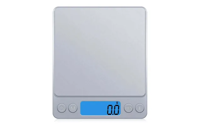 Digital Køkkenvægt 3 Kg, 0,1 G Nøjagtighed, Aftagelig Bakke, Sølvfarvet - Hedenhus product image