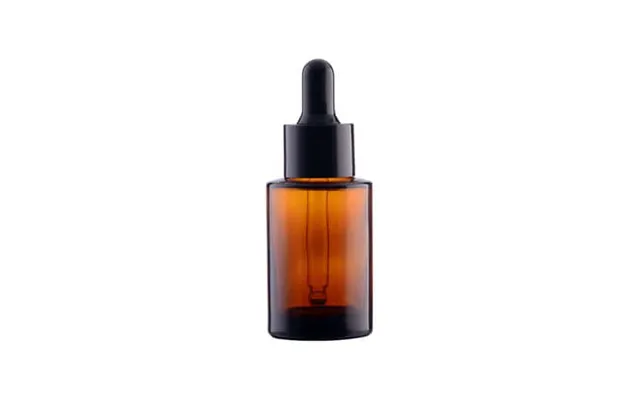 Flaske Med Låg 30 Ml Brun Glas, Sort Pipettelåg, 9,4 Cm Høj, 3,7 Cm Diameter - Hedenhus