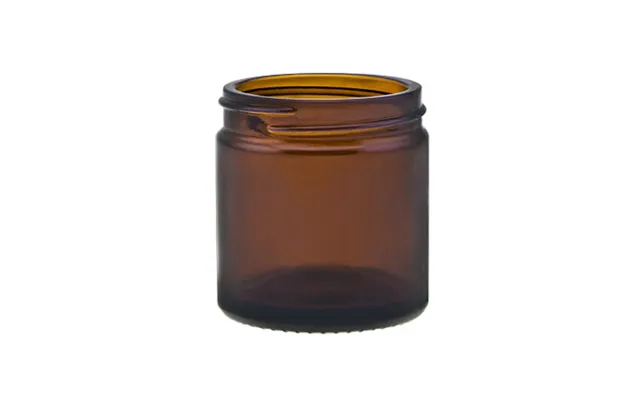 Glasbøtte Uden Låg 60 Ml Brun Glas Sv51 R3 - Højde 53 Mm, Diameter 51 Mm