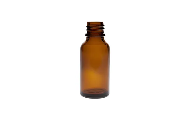 Glasflaske 20 Ml Brun - Din18 Glas, 7,4 Cm Høj, 2,9 Cm Diameter