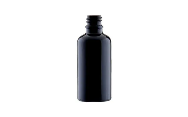 Glasflaske 50 Ml Sort Din18 - Til Olier, Æteriske Olier, Glas, 9,2 Cm, 10,8 Mm Flaskehals