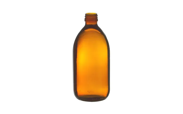 Glasflaske 500 Ml Brun - Gevind 28 410, Diameter 77 Mm, Højde 177 Mm, Vægt 250 G