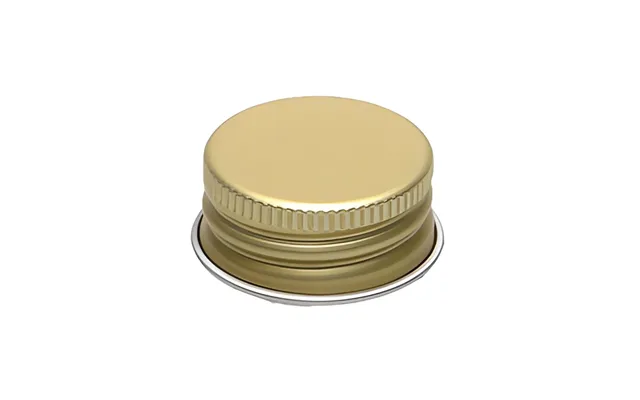 Guldfarvet Skruelåg 28 410 Med Skumpude I Aluminium 31 Mm Diameter, 15 Mm Højde - Hedenhus