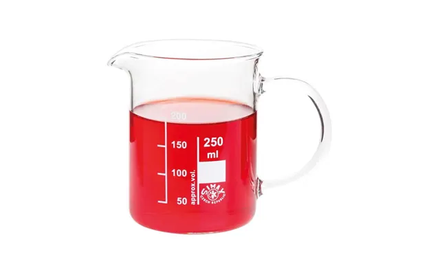 Ildfast Målebæger I Borosilikatglas 250 Ml Med Håndtag, Måleskala Til 200 Ml - Hedenhus
