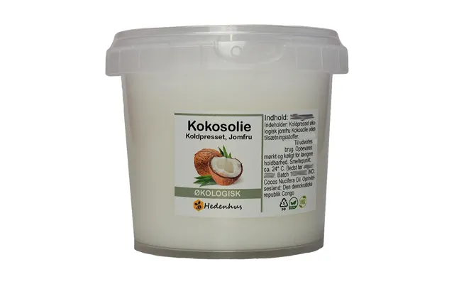Kokosolie Jomfru Økologisk 500 G - Koldpresset, Cremet Konsistens, Naturlig Kokosduft