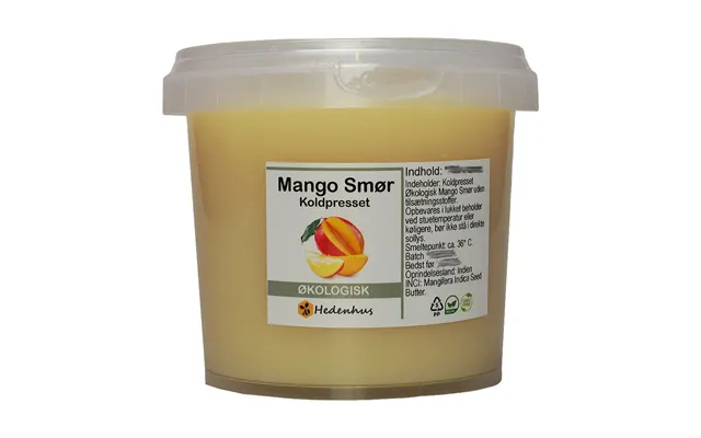 Mangosmør Økologisk Koldpresset 100 G Fast Plantebutter Til Hudpleje Og Hår - Hedenhus