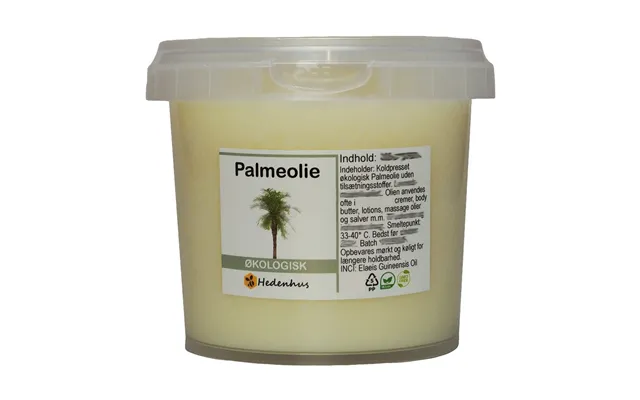 Palmeolie Økologisk Koldpresset 300 G Fast Neutral Duft, Cremet Hvid - Hedenhus