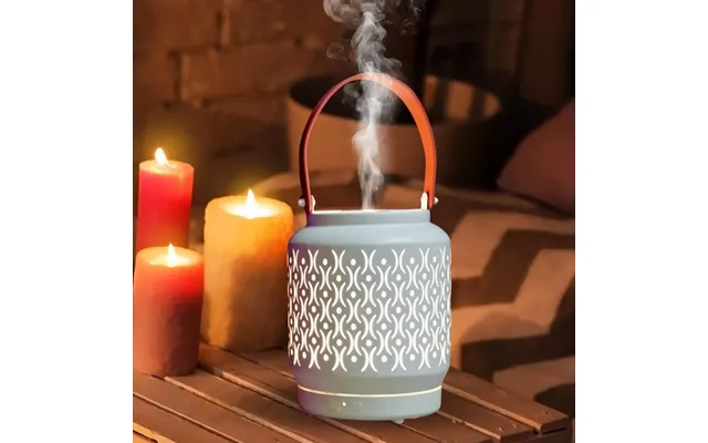 Ultrasonisk Diffuser Med Integreret Batteri 160 Ml Led Lys Lanterneform Metal - Hedenhus Madrid