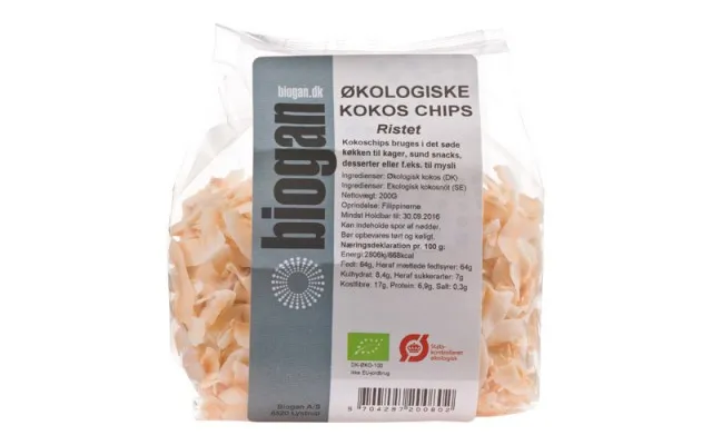Biogan Kokoschips Ristet Ø