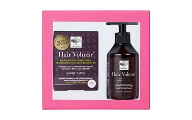 New Nordic Hair Volume Gaveæske - Værdi 396,- Hair Volume 30 Tab Shampoo 250 Ml