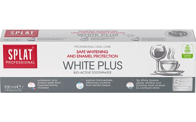 Splat - Tandpasta White Plus 100 Ml.