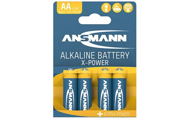Ansmann Batteri Alkaline X-power Aa 1.5v Mignon Lr6 Mn1500 4 Stk