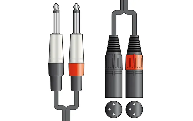 Chord Classic Series Audio Lead 0,75m 2 X 6.3mm Mono Jack To 2 Xlrm