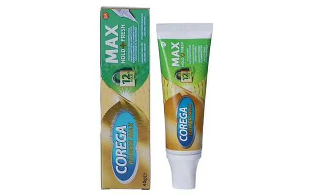 Corega Power Max Hold Fresh Fiksativ Creme Til Tandproteser 40g Dato