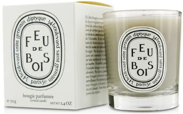 Diptyque Paris 34 Boulevard Saint Germain Feu De Bois Scented Candle Bougie Parfumée 70g