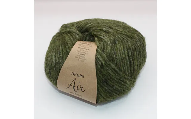 Drops Air Uni Colour - Mørk Oliven Farve 46