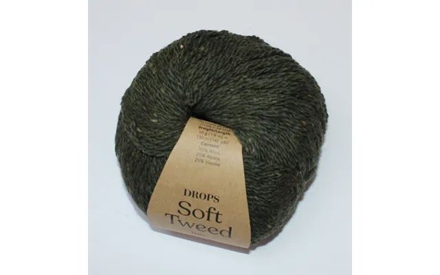 Drops Soft Tweed Mix - Spinatgrøn Farve 17