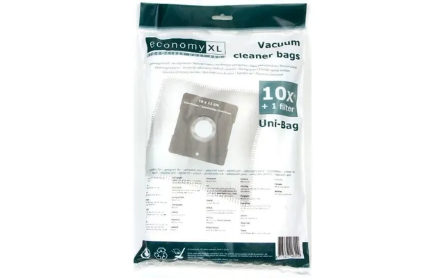 Economy Xl Vacuum Cleaner Bags Uni-bag 10 X 11cm 10 Poser 1 Filter