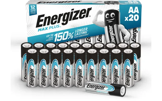 Energizer Max Plus Batteri Aa Lr6 1.5v Alkaline Professional Pack 20 Stk