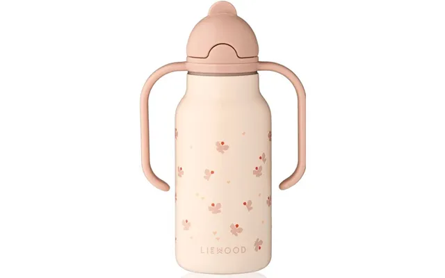 Liewood Kimmie Water Bottle Mini Butterfly Apple Blossom Stainless Steel Med Cleaning Brush 250ml