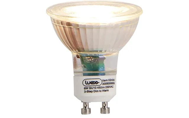 Luedd Pære Led Gu10 6w 450lm 20000h 3-step Dim To Warm