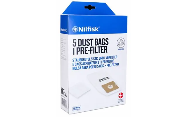 Nilfisk 5 Dust Bags I Pre-filter Passer Til Modeller