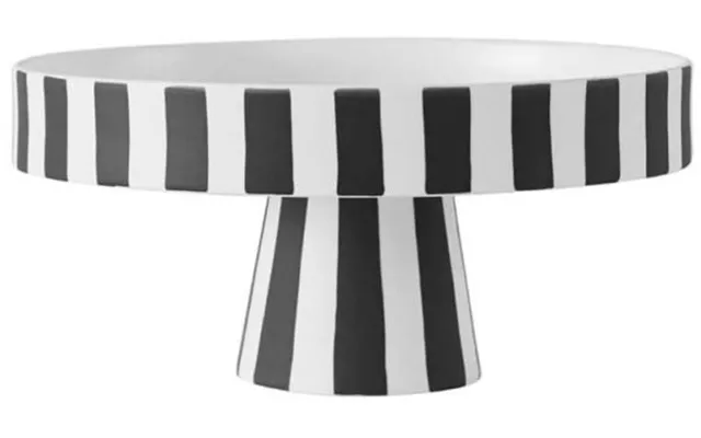 Oyoy Living Design Toppu Tray Small Ø20 X 9cm 100% Stoneware Black White