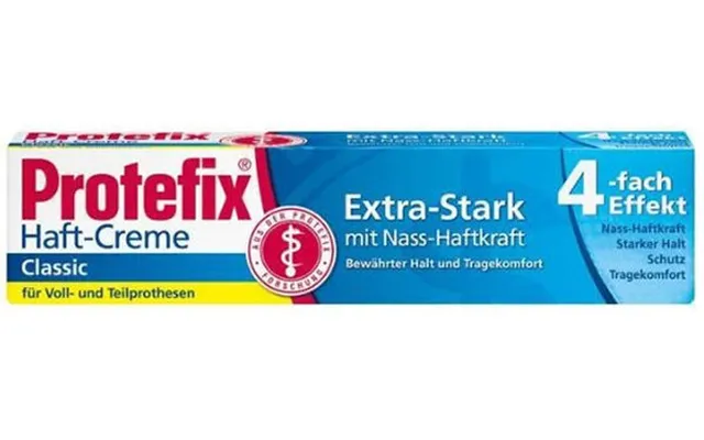 Protefix Haft-creme Classic Für Voll- Und Teilprothesen 4 Fach Effekt Extra-stark Mit Nass-haftkraft 47g