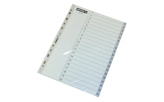 Register Impega A4 1-20 Grå