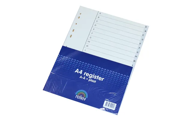 Relief A4 Register A-å Grå
