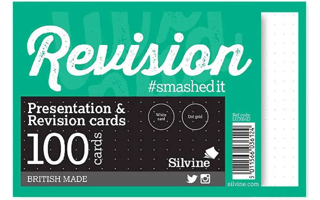 Revision Presentation & Revision Cards A6 100 Cards Hvid