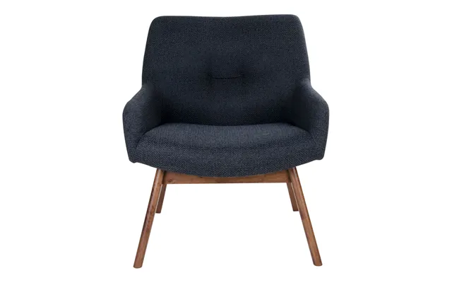 House Nordic London Loungestol Mørkeblå Valnød Ben - 73