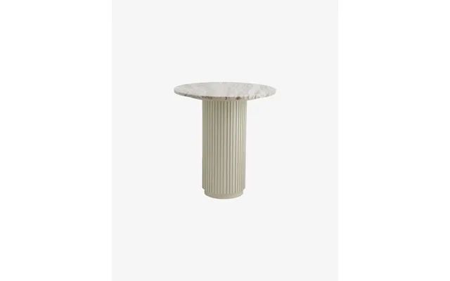 Nordal Erie Cafebord I Træ Marmor Hvid Beige - 70