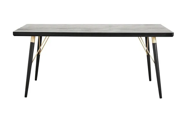 Nordal Spisebord Sort Mat Guld -180