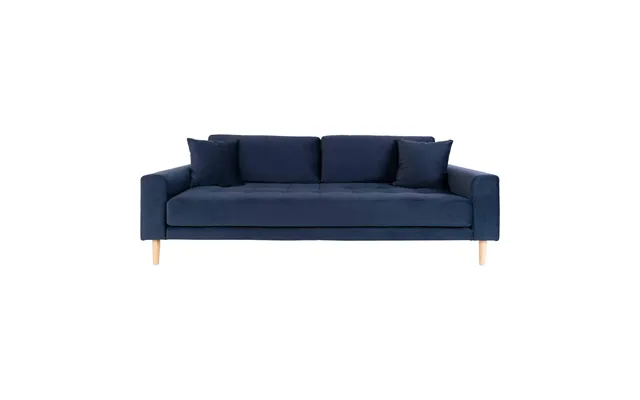 Lido 3 Personers Sofa - Mørkeblåt Velour