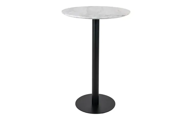 Barbord Med Top I Marmor Look Og Sort Ben Ø70x105cm - 2301003 product image