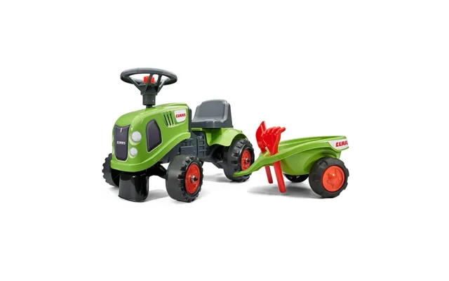 Falk Traktor Med Trailer - Rive Og Skovl Baby Claas