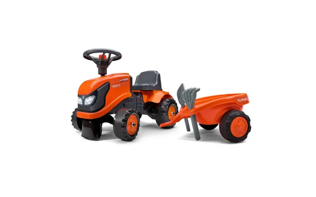 Falk Traktor Med Trailer - Rive Og Skovl Baby Kubota