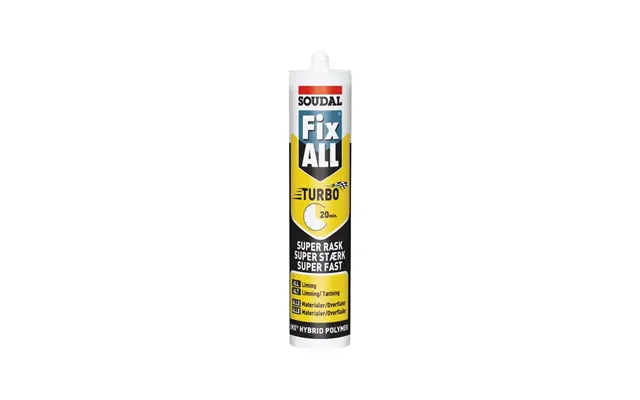 Fix All Turbo Montagelim 290ml Soudal Hvid