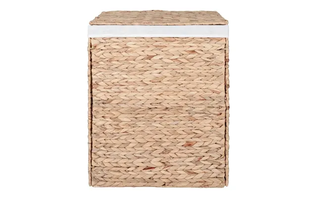 Foldbar Vasketøjskurv Med Låg I Vandhyacinth Inkl Inderpose 43x32x55 Cm - 4401365