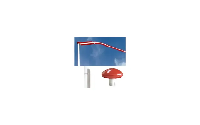 Glasfiberflagstang M Betonfod 14 Meter