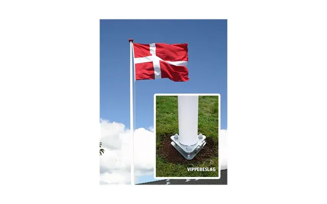 Glasfiberflagstang M Vippebeslag 9 Meter