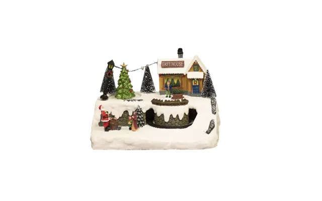 Juleby Treehouse Town Nordic Winter Med Lys Og Musik. Til Batteri