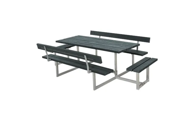 Plus Basic Bord Bænkesæt M 2 Ryglæn Og 2 Påbygninger - 260 Cm