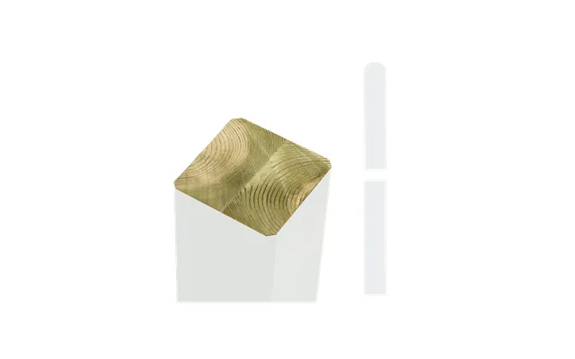 Plus Omlimede Stolper 90x90mm X147cm Hvid