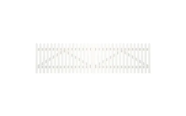 Plus Skagen Lux Stakit Dobbelt Havelåge 300x80 Cm Grundmalet Hvid 13642-13