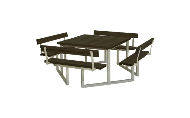 Plus Twist Bord Bænkesæt M 4 Ryglæn 227 Cm - Sort