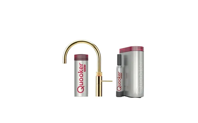 Quooker Fusion Round Sæt M.3l Messing Inkl. Pro3 & Cube Beholder